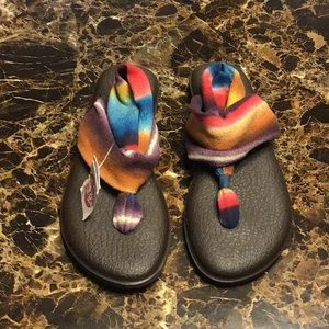 Sanuk 11 42 NEW Multicolor Yoga Sling Sandals